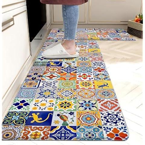 Weesire Boho Kitchen Rugs Set Cover