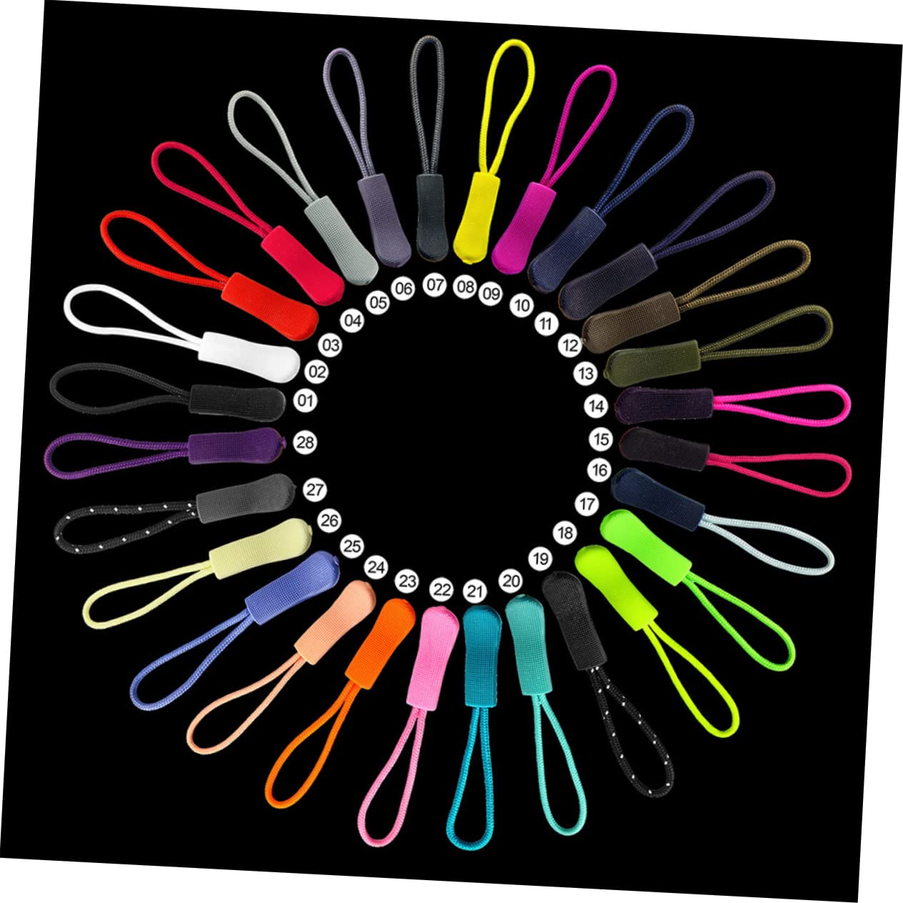 Tofficu 360piezas Tiradores De De Plástico Accesorios Prácticos Para Ropa Equipaje y Mochilas Mezclados
