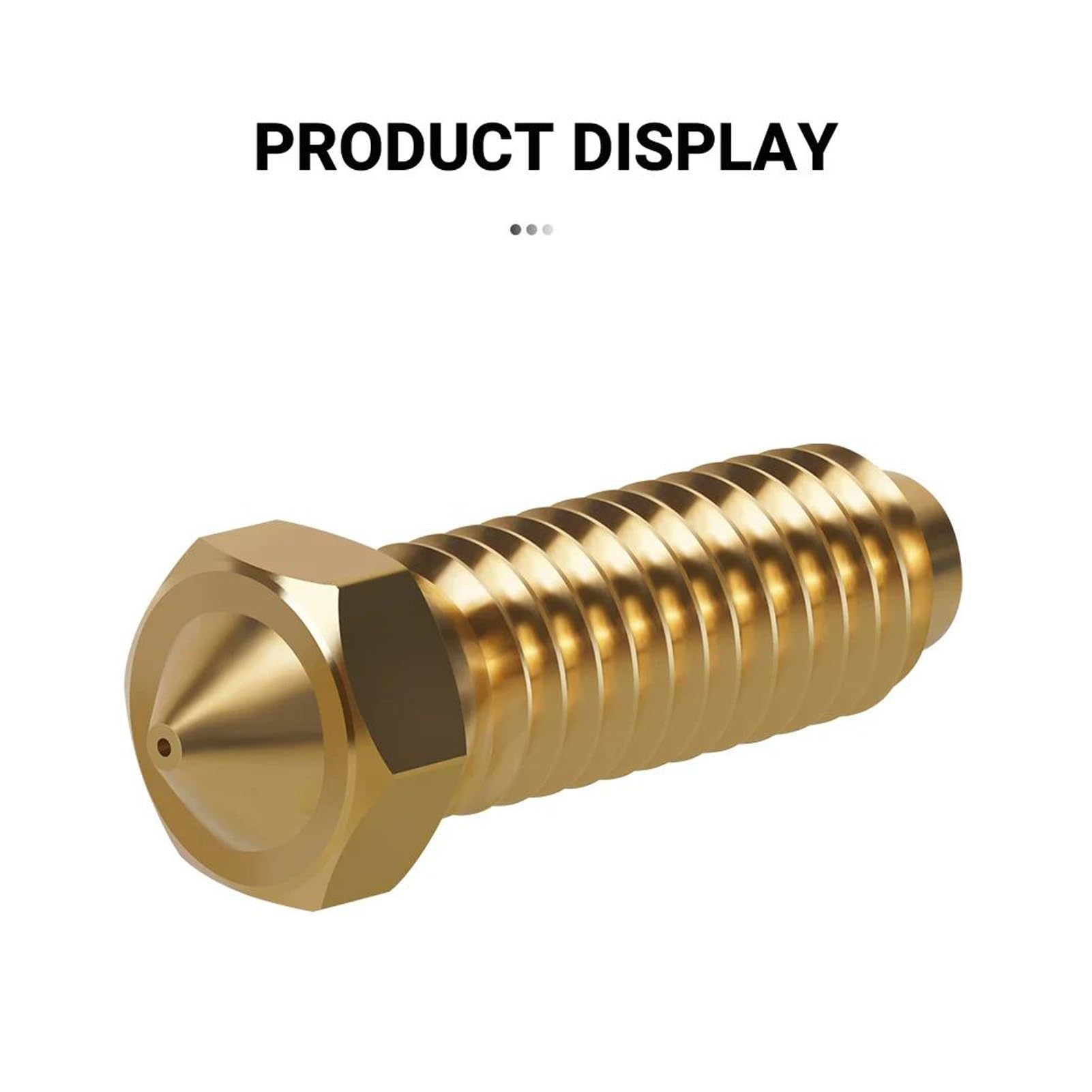 3D-printer spuitmonden, 3 stuks (0,4 mm, 0,2 mm, 0,6 mm), messing hotend- sproeiers voor 1,75 mm filament V5-V6, geschikt voor 3D-printers: Anycubic I3 Mega, Prusa I3 MK3/MK3S, Chiron, Anet A8, CTC