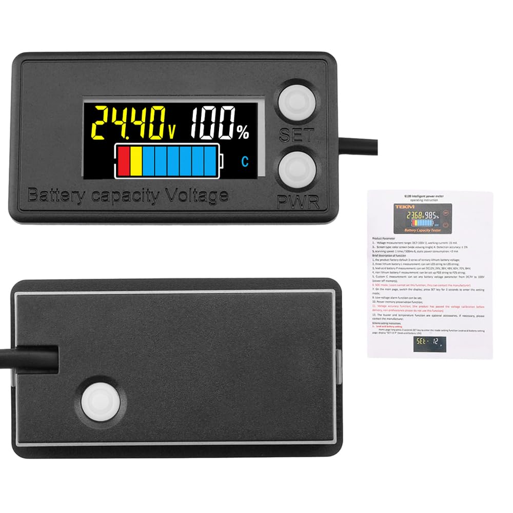 Wodoszczelny monitor napięcia akumulatora z alarmem -19~80℃, 12 V, 24 V, 36 V, 48 V, 60 V, 72 V, 84 V, do baterii litowej, akumulatorów kwasowo-ołowiowych