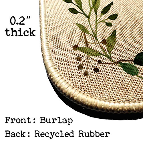 Occdesign Durable Burlap Front Door Mat Rug -Welcome Please Remove Your Shoes -Decorative Doormat for Porch Entry -27.5X17 inches - Thumbnail 3