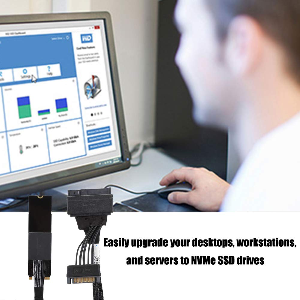 Bewinner Kabel przyłączeniowy do dysków SSD NVMe U.2 do M.2 kabel SF-8639 kabel łączący
