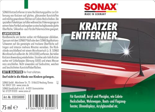 SONAX KratzerEntferner Kunststoff NanoPro (75 ml) – Ansicht 2