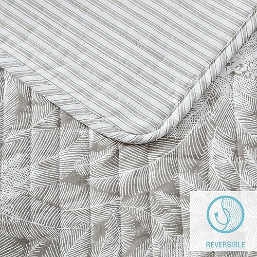 Edredón Queen Tommy Bahama de algodón reversible para evitar el calor en la ropa de cama 7