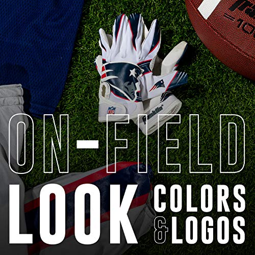 Image of Franklin Sports Youth NFL Football Receiver Gloves - Kids Football Gloves Pair - NFL Team Logos and Silicone Palm