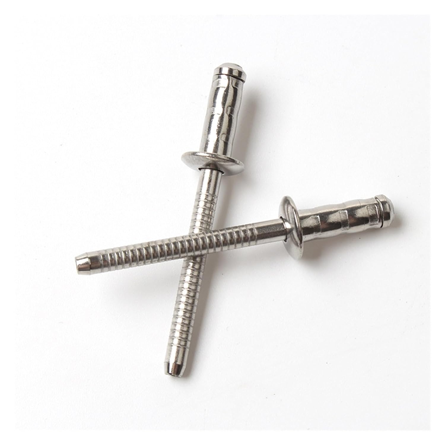 304 Double Drum Pull Rivets Flat Round Head Flat Head Multi Drum Pull Studs Stainless Steel Drum Multi Strand Round Head countersunk Head Drum Rivets 100pcs(4.8 * 14.3)