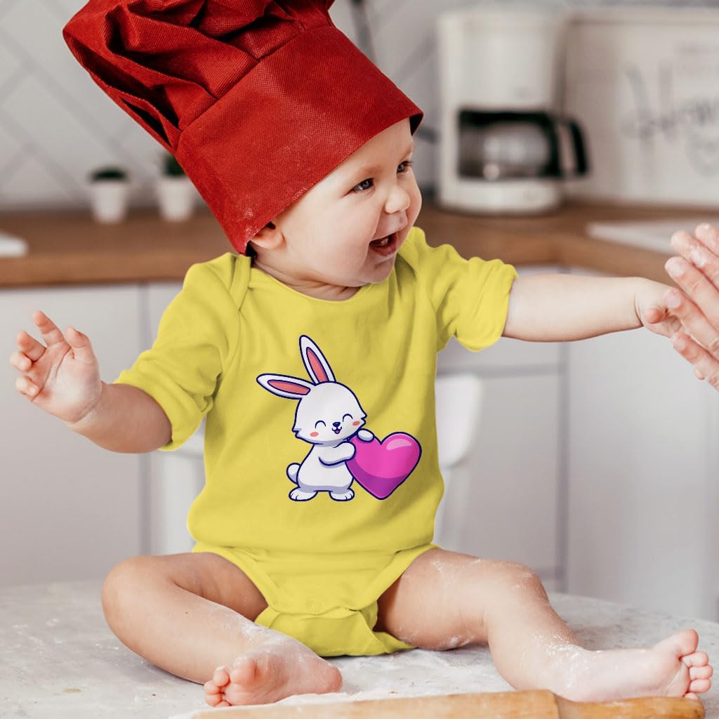 Bunny With Heart Baby Onesie - Gifts for Kids - Bunny Lovers Gifts