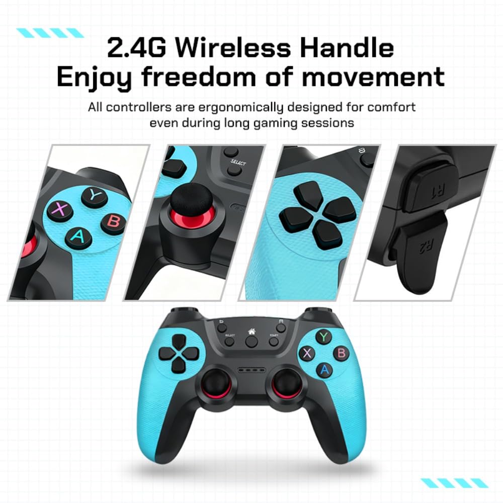 U36 Retro Game Console Stick with 50000+ Classic Games, S905X4 Quad 4K HDMI Plug & Play TV Gaming System, Dual Wireless Controllers, 40+ Emulators – Arcade Gift for Adults & Kids — view 7