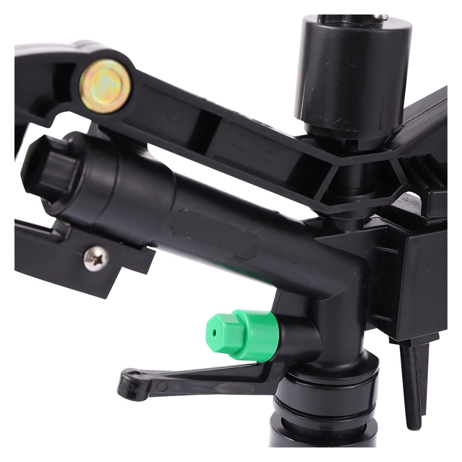 Garten Rasen Sprinkler Bewässerungssystem 2.5 cm Innengewinde Kunststoff 360° Lange Wippregner Drehwippe Sprühen mit Halterung Gartenbedarf Sprühen