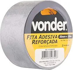 Vonder, Fita Adesiva Reforçada, 50 Mm X 25 M Prata.