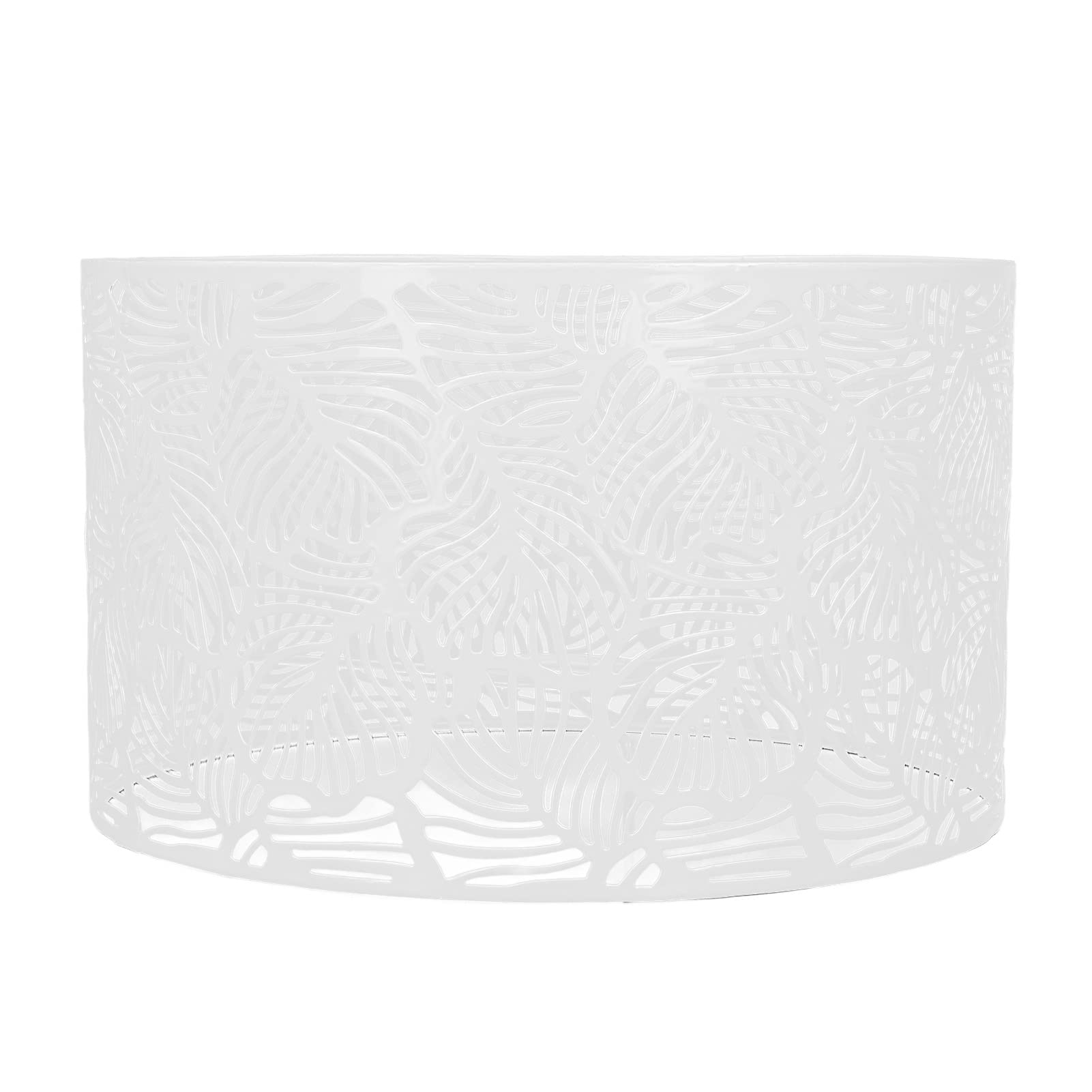 Jelquix Lampshade, Modern Simple Style Iron Hollowed Design with Pretty Light Patterns, Ideal for E14, E27 Base Bulbs, Table Lamp, Floor Lamp, Chandelier & Wall (White)