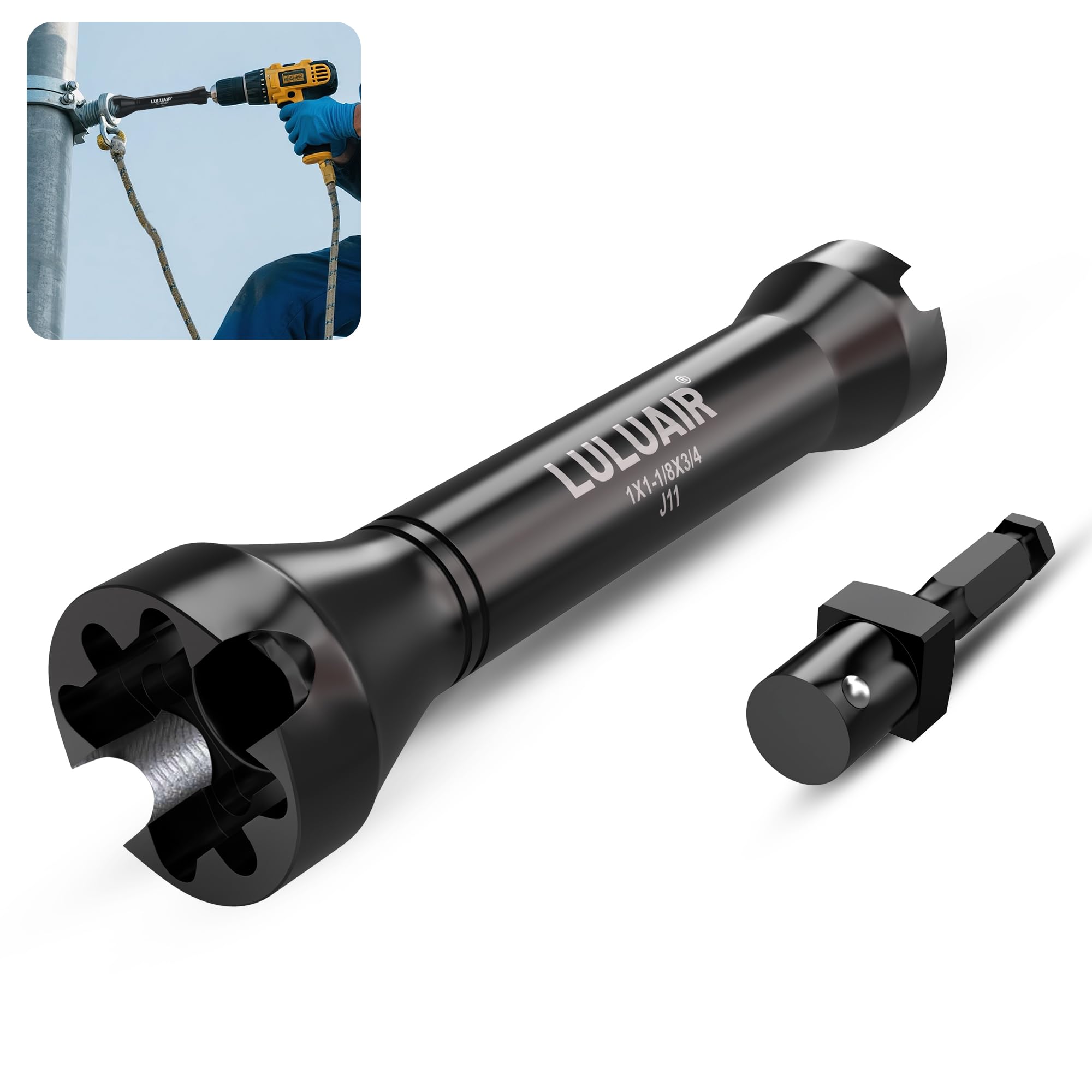 LULUAIR NRHD Lineman Socket, 5-in-1 Hardened Version 2.0 Impact