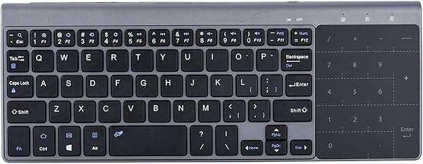 Smukła przenośna klawiatura bezprzewodowa 2,4 GHz Uniwersalna ręczna klawiatura bezprzewodowa z klawiaturą Touchpad z odbiornikiem USB do komputerów PC/notebooków/TV Box