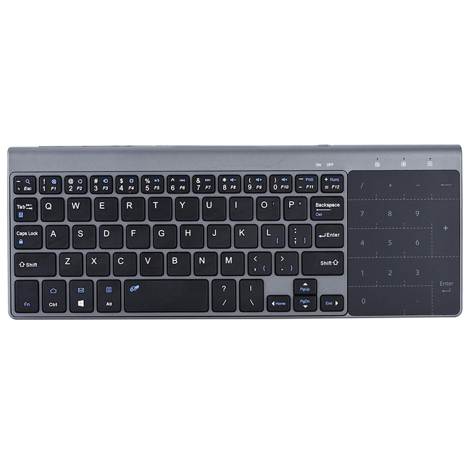 Teclado inalámbrico de 2.4GHz, Teclado inalámbrico portátil con Almohadilla táctil Sensible Compatible con/Android/iOS