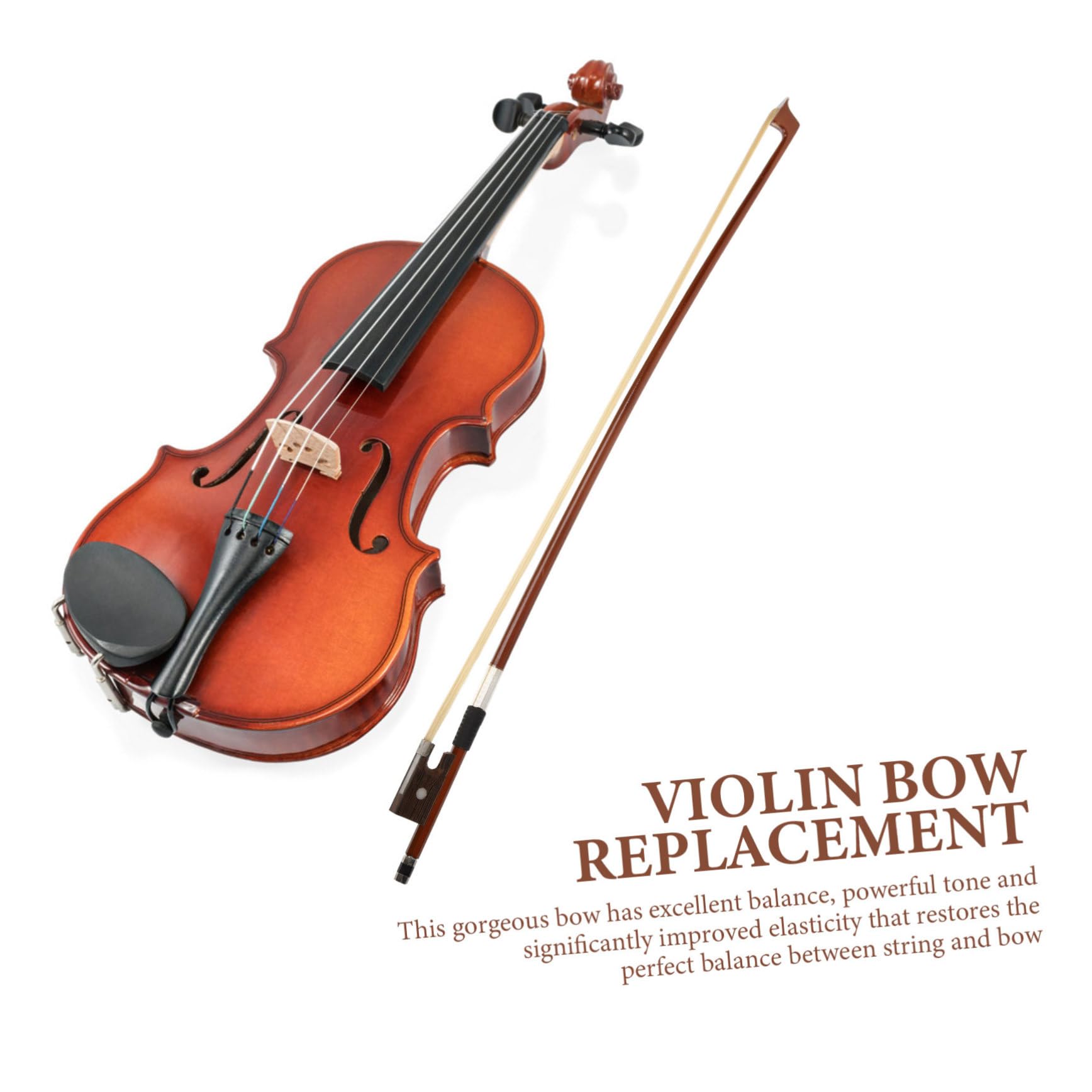TOYANDONA 4pezzi Violin Bow Per Principianti Legno Con Coda Di Cavallo Naturale Per Pratica e Performance Strumento Musicale Di Qualità Per Studenti