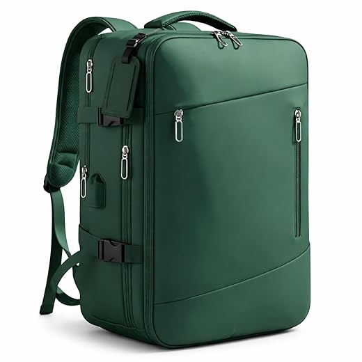 Mochila de Viagem de Avião Impermeável Expansivel Grande Feminina Note book 40L Bagagem de Mão Low Cost Aeroporto à Prova D'água Reforçada