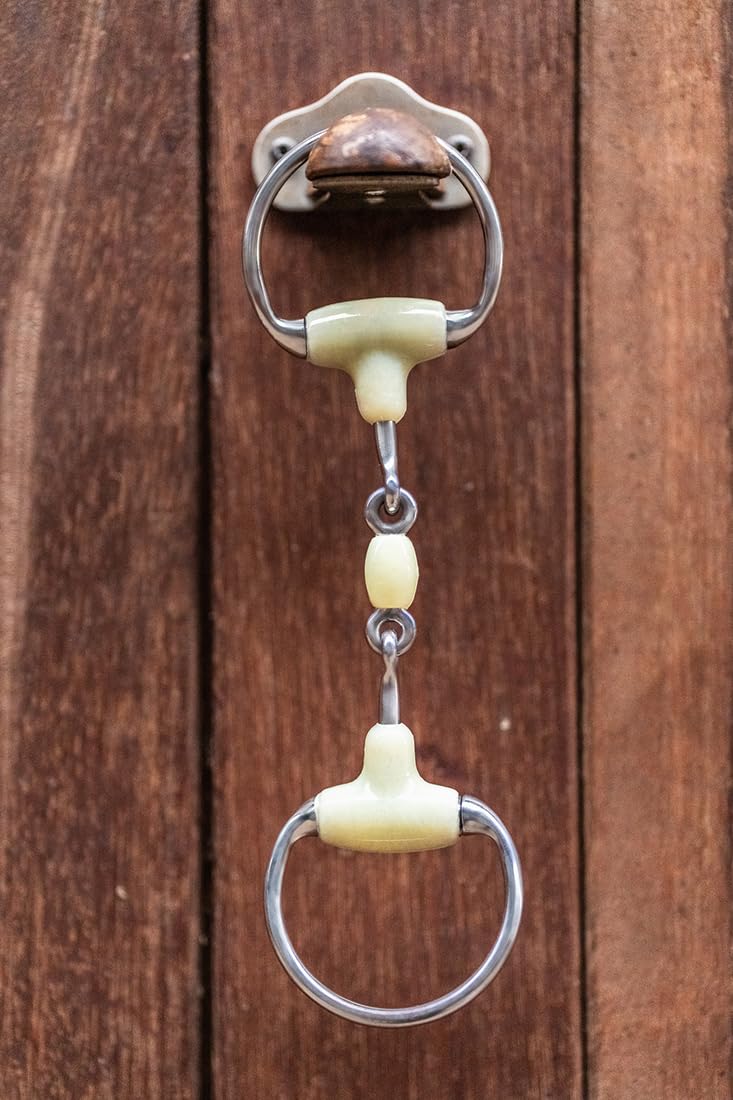 Equinate Olivenkopfgebiss mit Apfelgeschmack 18mm doppelt gebrochen 11,5cm Anatomisch geformtes maulfreundliches Gebiss