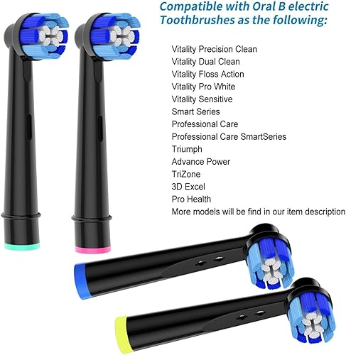 Miniatura 2 de 16 cabezales de repuesto para cepillo de dientes Bimily compatibles con cepillo de dientes eléctrico Oral B, cabezales de cepillo de dientes de