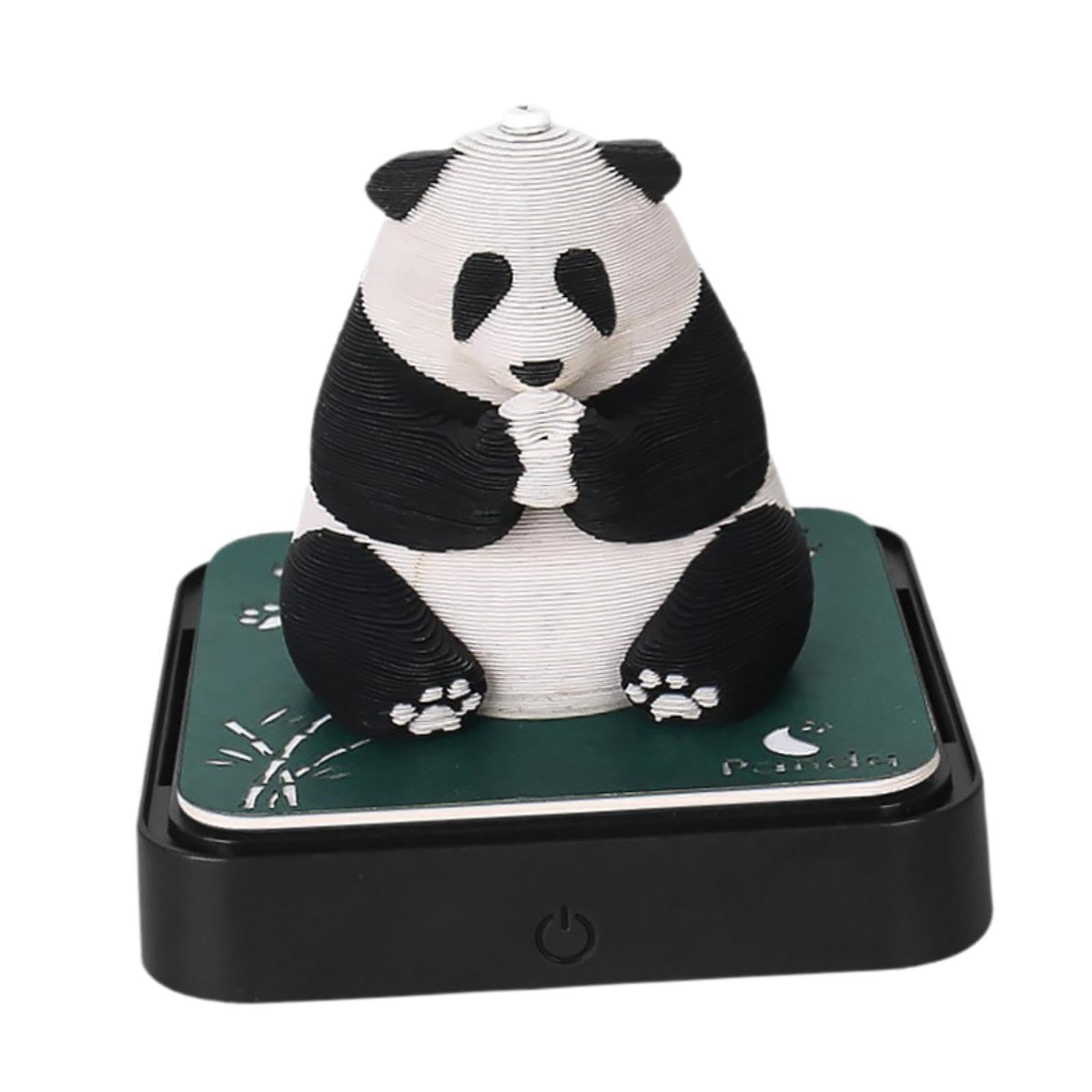 Tischkalender 2025, 3D Kunst, Einzigartiges Stück für Den Schreibtisch, Panda