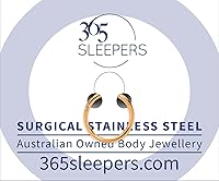 Vista 30 de 365 Sleepers - Piercing para el cuerpo de acero quirúrgico 316L, 20G, 18G, 16G, 14G, 12G, 10G, 8G, 6G, con sección abisagrado, se vende por unidad