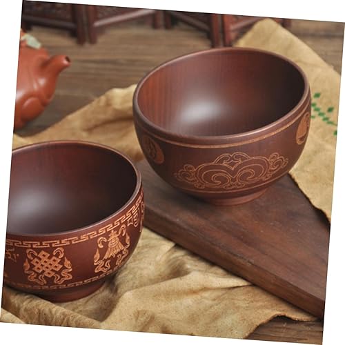 Miniatura 2 de NOLITOY Cuenco de madera Ghee Tazón para comer Tazones asiáticos Tazón devocional Tazón de guarnición Tazón de ramen Tazón de altar de brujas