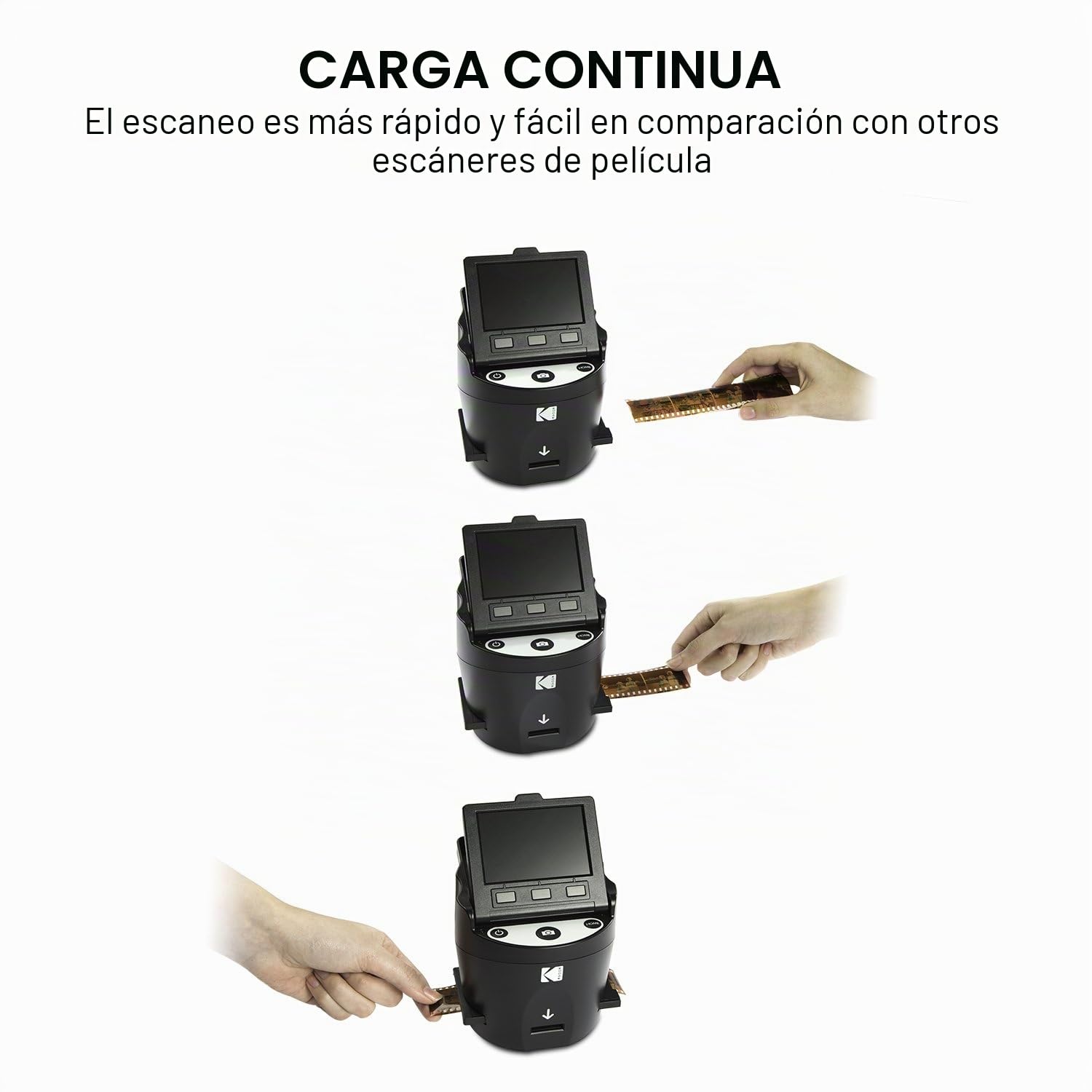 Kodak Digital Escáner de películas negativas para JPEG (35 mm, 126, 110, Super 8 y 8 mm)