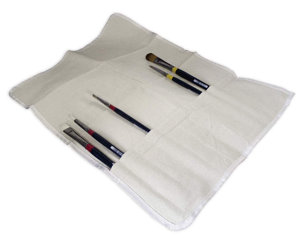 The Art Shop Skipton Cream Studio 22 Fabric Paint Brush Storage Travel Roll Wrap