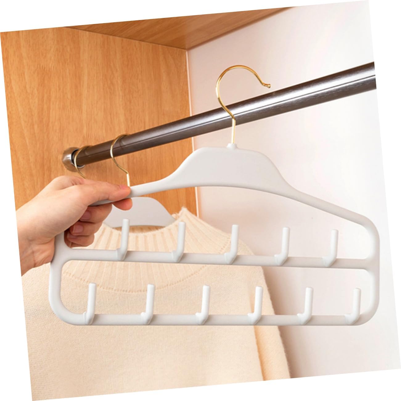 SOLUSTRE 2pcs Closet Belt Hangers Hooks Belt Rack Space Saving Organizers for Men Home Storage
