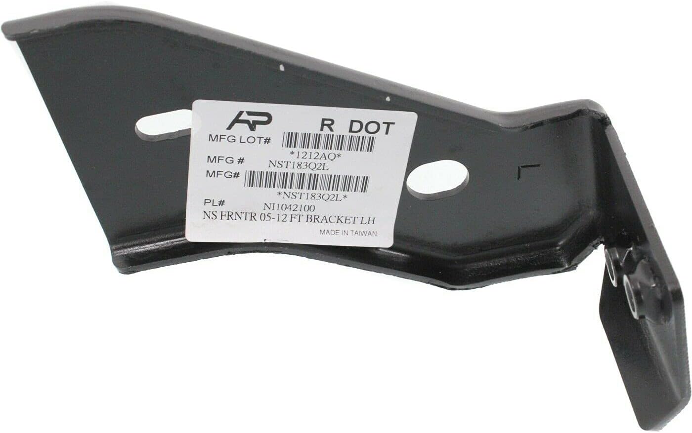 DAT AUTO PARTS Front Left Driver Side Outer Bumper Cover Support Mounting Bracket Reinforcement Replacement For 2005-2019 Nissan Frontier For Use With Chrome Bumper Black Steel NI1042100 62215ZL00B