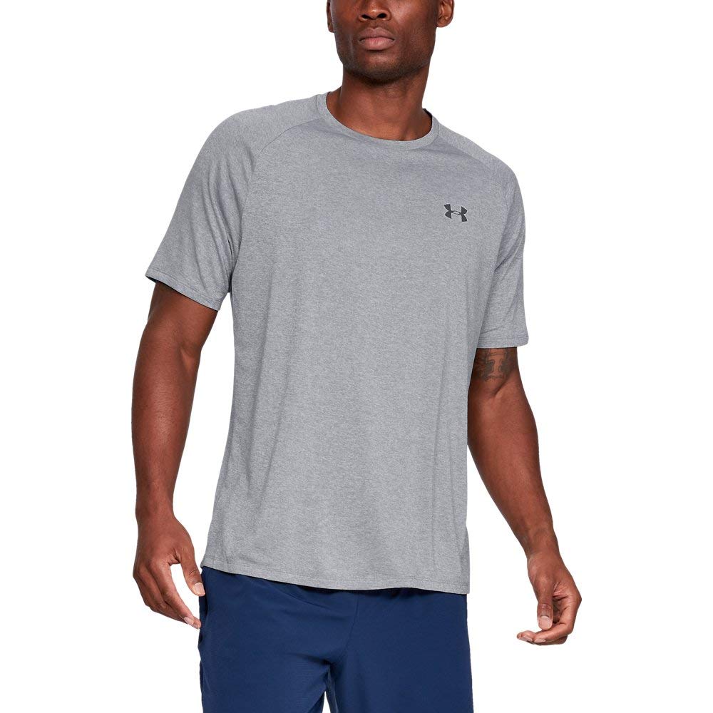Under Armour Mens Tech Training T-Shirt Relaxed Fit Steel Light Heather 3XL