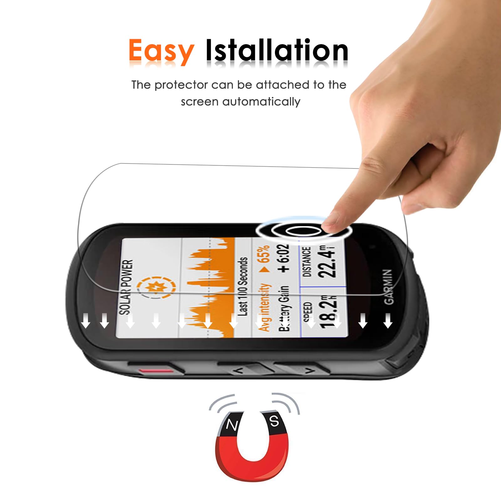 IVoler Pellicola Vetro Temperato Per Garmin Edge 540/840 - Anti-Graffio 9H, Anti-Impronte, Confezione Da 4 - Foto 5