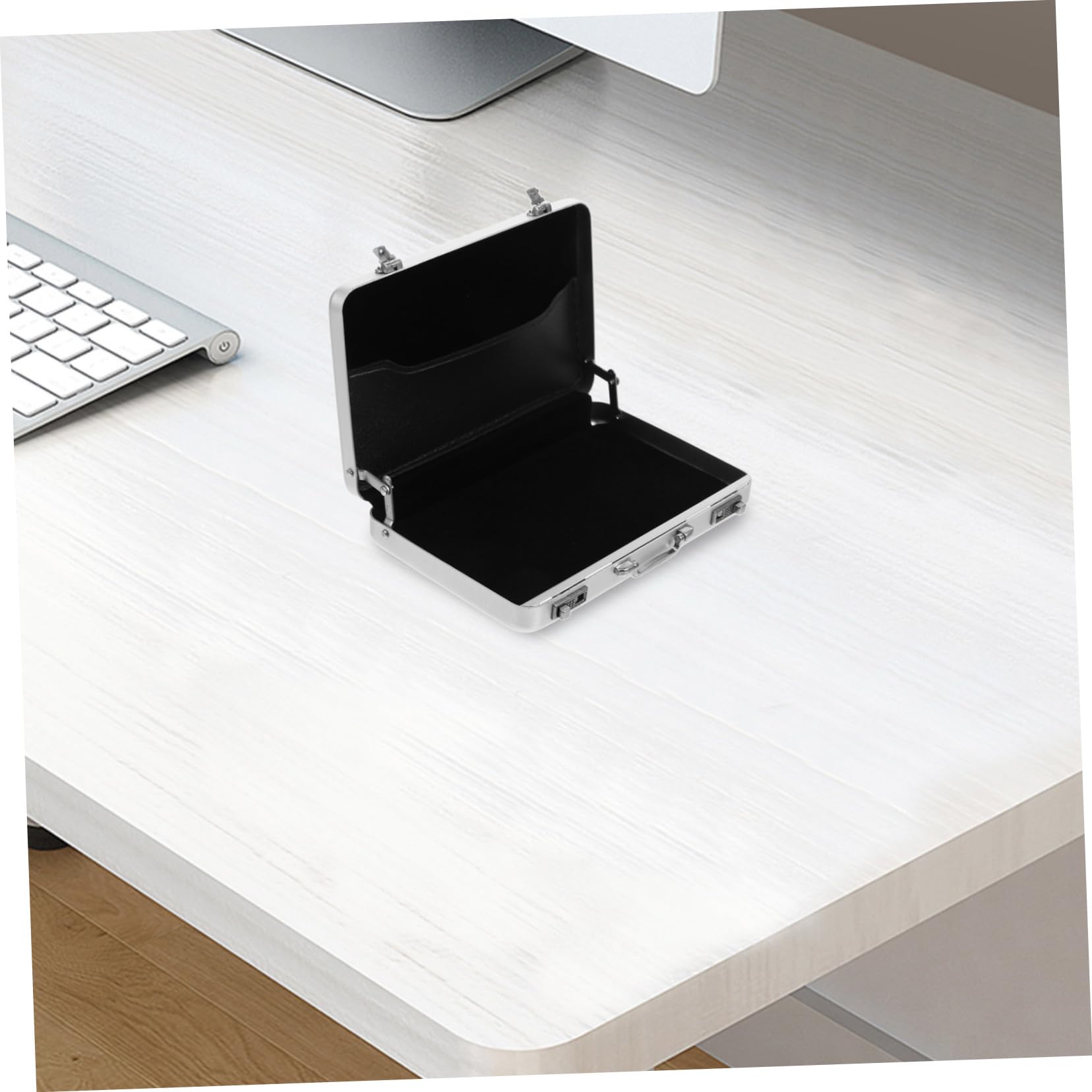 HOMSFOU 4 Stück Multifunktionale Kartenaufbewahrungsbox aus Tragbarer Kartenhalter für Visitenkarten und Id Karten und Robust für Reisen und Büro Design für Stilvolle Organisation