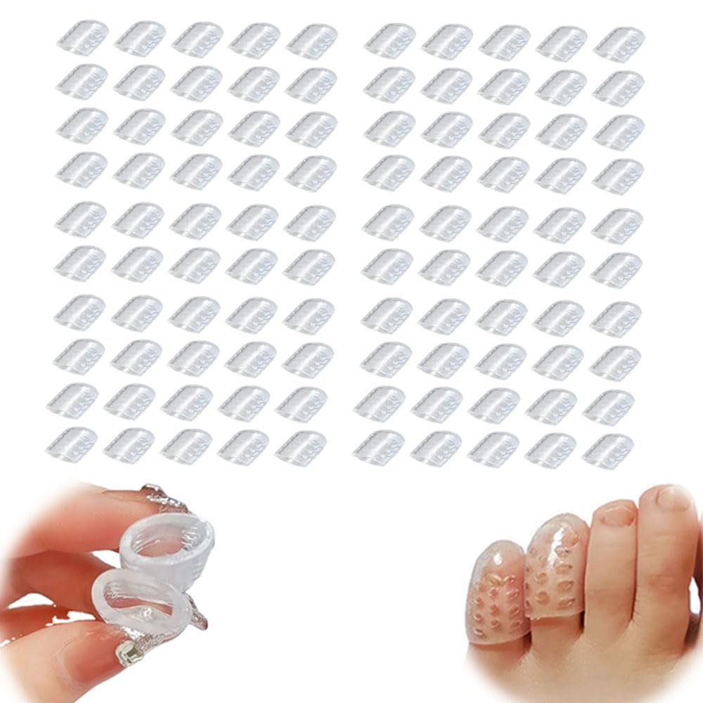 Silikon-Zehenschutz, Anti-Reibung, 2025, Gel-Zehenschutz, atmungsaktive Zehenschutzkappen, Schutz für Damen und Herren, Zehenschutz für Blasen, Schwielen und Hühneraugen (100 Stück)