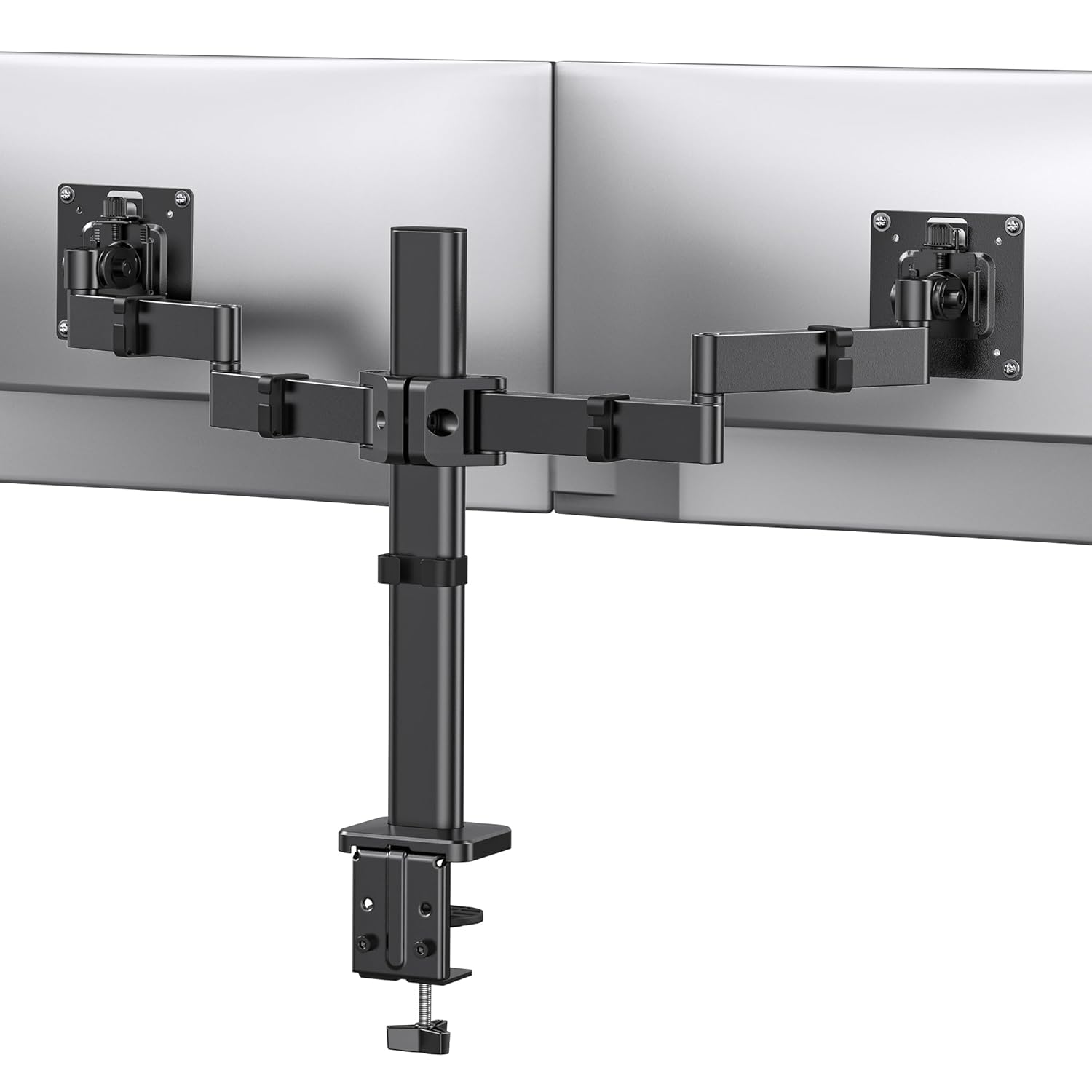 ErGear Dual Monitor Stand for 17-32 inch Dual Monitor Mount with Adjustable Tilt Swivel Rotation Tiered Arms for