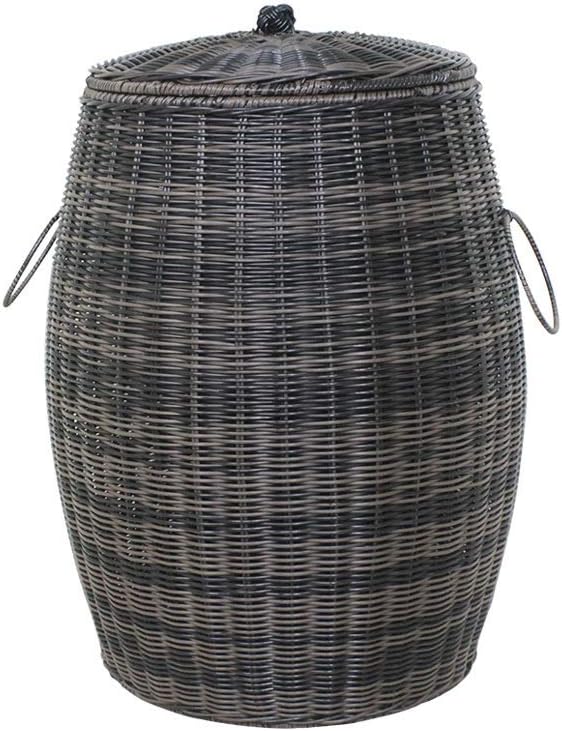 Washing Laundry Basket Bag PE Imitation Rattan Hand-Woven Laundry Baskets Hampers Bathroom Bins Dirty Clothes Storage Organizer with Lid Laundry Clothes Hamper Organizer,