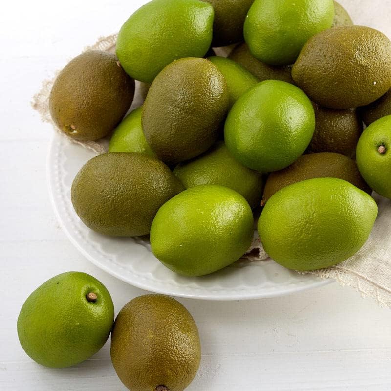 Factory Direct Craft Realistic Artificial Limes Assortment of 24 Fake Limes Citrus Fruits