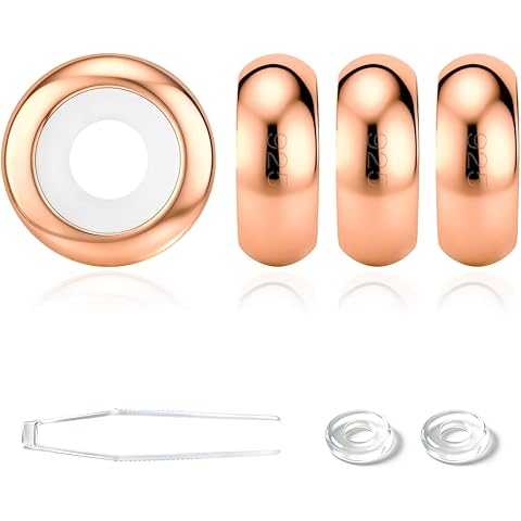 GW Stopper Charms 925 Sterling Silver Round Rondelle Spacer Beads for Charm Bracelets for Women