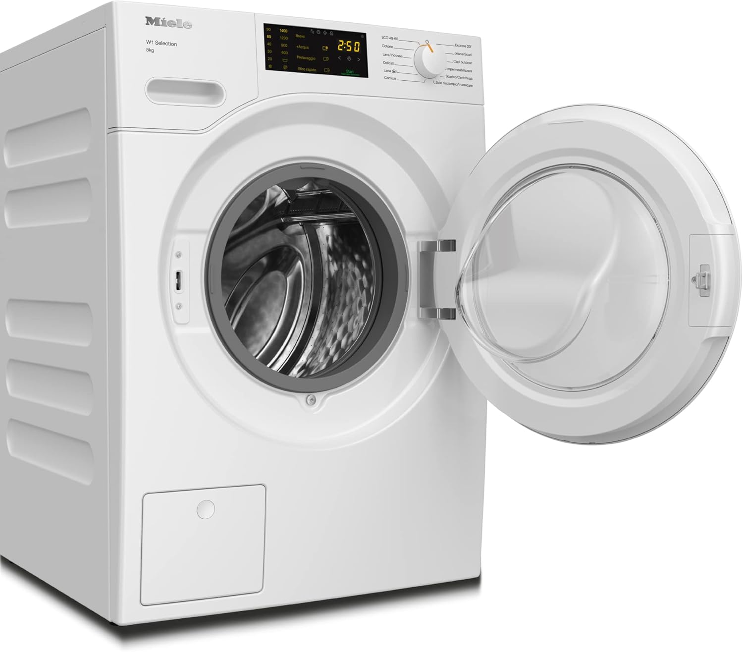 Miele WSD 023 WCS, Lavatrice W1 a Carica Frontale 8 kg, Cestello a Nido dApe, Funzione Pre-Stiratura e CapDosing, Classe di Efficienza Energetica A, Bianco Loto Miele WSD 023 WCS, Lavatrice W1 a Carica Frontale 8 kg, Cestello a Nido dApe, Funzione Pre-Stiratura e CapDosing, Classe di Efficienza Energetica A, Bianco Loto