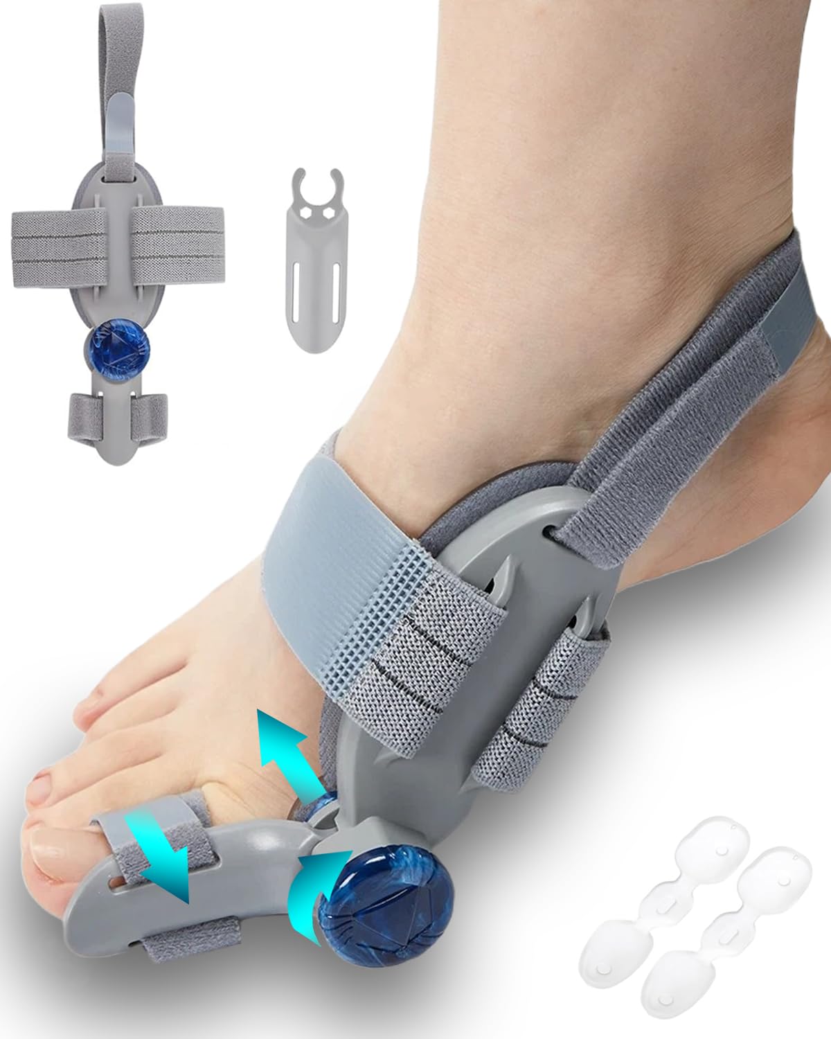 Bunion Corrector for Women & Men – Adjustable Bunion Fix for Big Toe Separator Pads Pain Relief - Orthopedic Bunion Splint with Straightener for Toes Alignment Hallux Valgus Correction