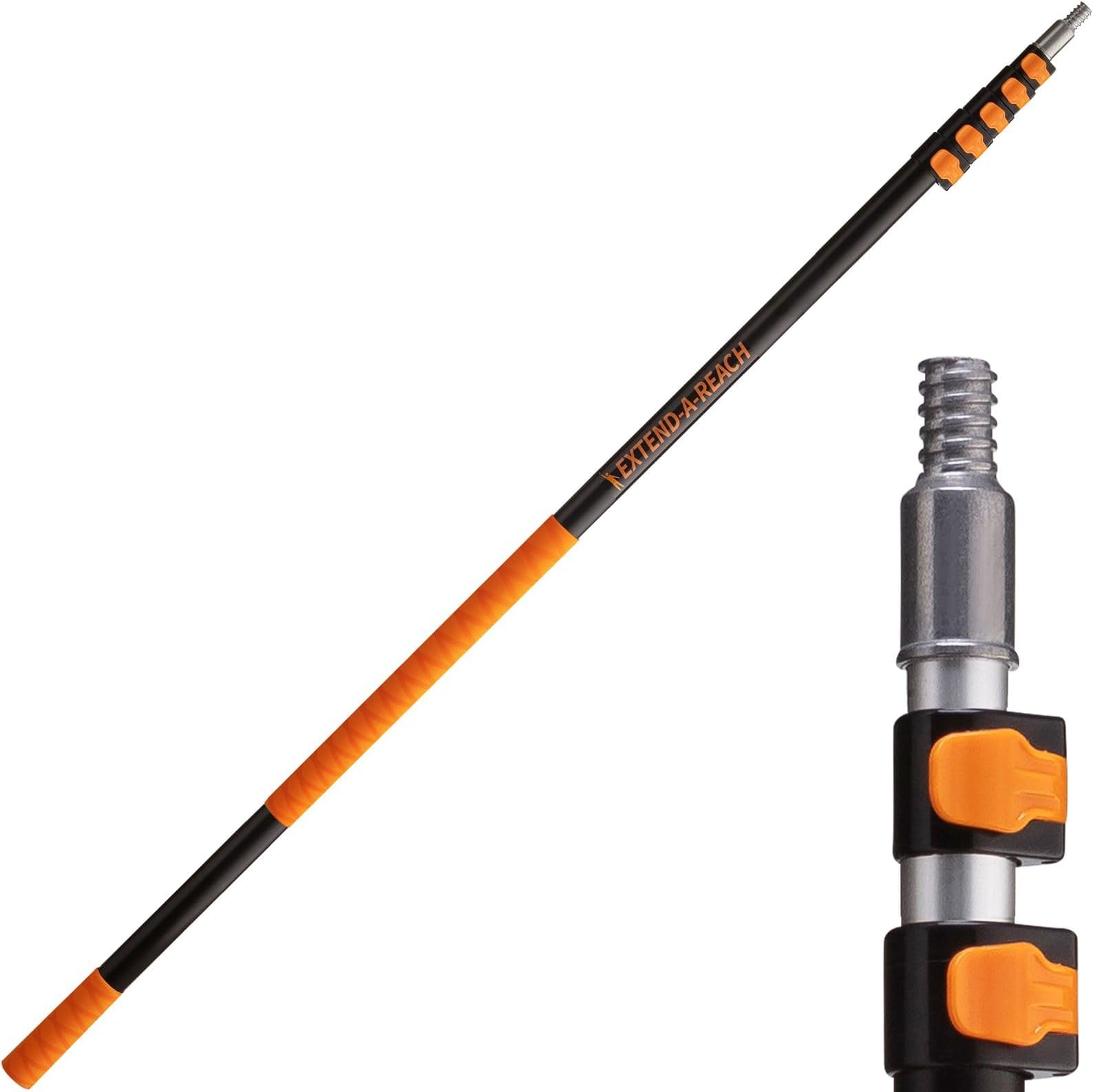 7-24ft Long Telescopic Extension Pole // Universal Twist-on Multi-Purpose Extension Pole with Metal Tip // Lightweight and Durable // Telescopic Pole Perfect for Painting, Dusting and Window Cleaning