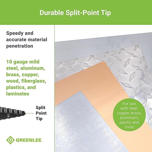Miniatura 4 de Greenlee GSB04 - Broca de acero de alta velocidad de 78 pulgadas (tamaño n. 4), color negro