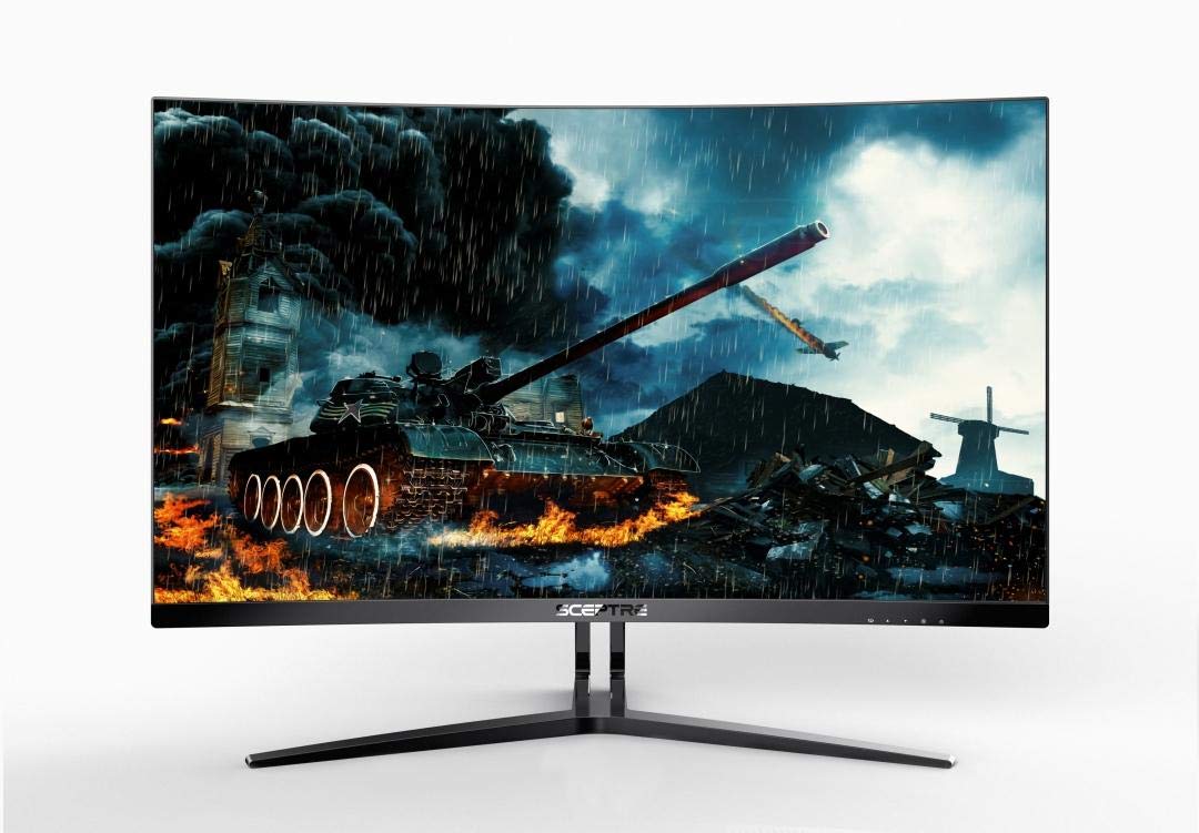 Sceptre C275B-144MN 27" Curved 144Hz Gaming LED Monitor AMD FreeSync, 1800R Curvature, DisplayPort HDMI DVI, FPS RTS, Metal Black (v.2018)