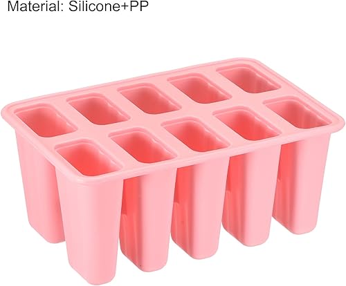 Miniatura 6 de CASA -J Moldes de silicona para paletas de hielo, 10 unidades, juego de moldes caseros para helado con palillos, embudo de silicona para icepop y