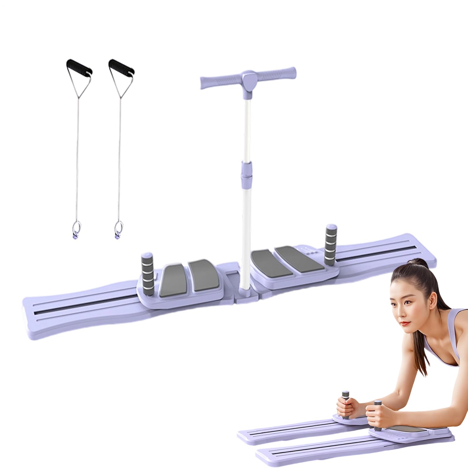 Tabla para Pilates Reformer, Tabla de Ejercicios Abdominales, Accesorio Gimnasio Portátil y Resistente, Equipo Entrenamiento Abdominales Antideslizante Ergonómica