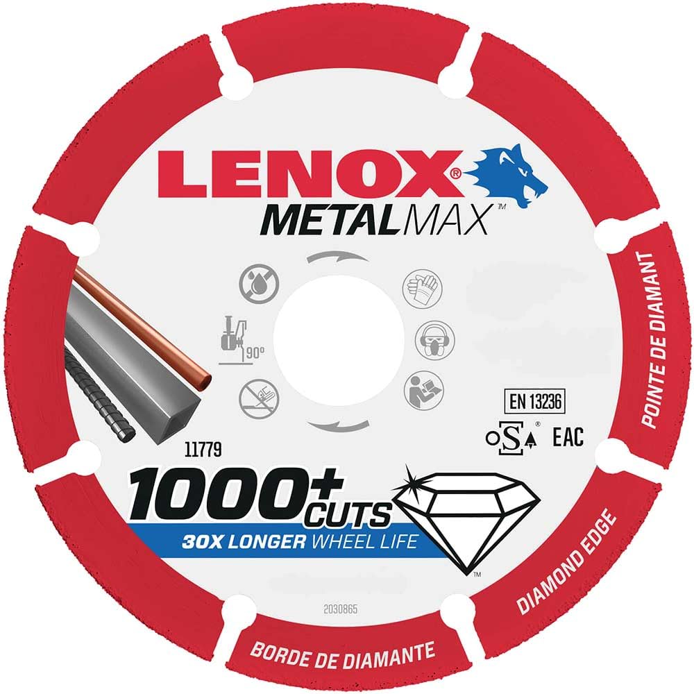 Lenox 115Mm Metalmax Angle Grinder Diamond Metal Disc Cutting Grinding Wheel 4.5