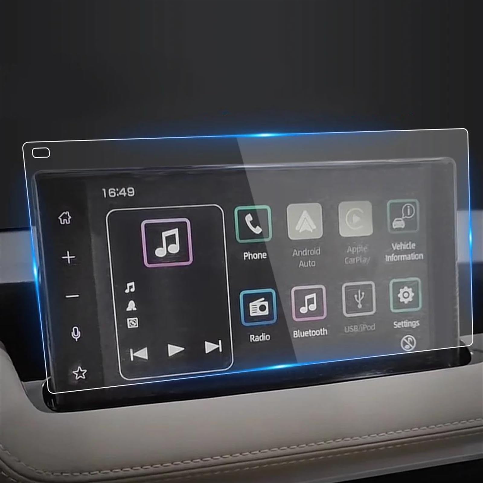 Pellicola per Toyota VIOS 2019-2023 Console Pellicola Protettiva in Vetro temperato Protezione navigatore Auto (Dimensioni: 23