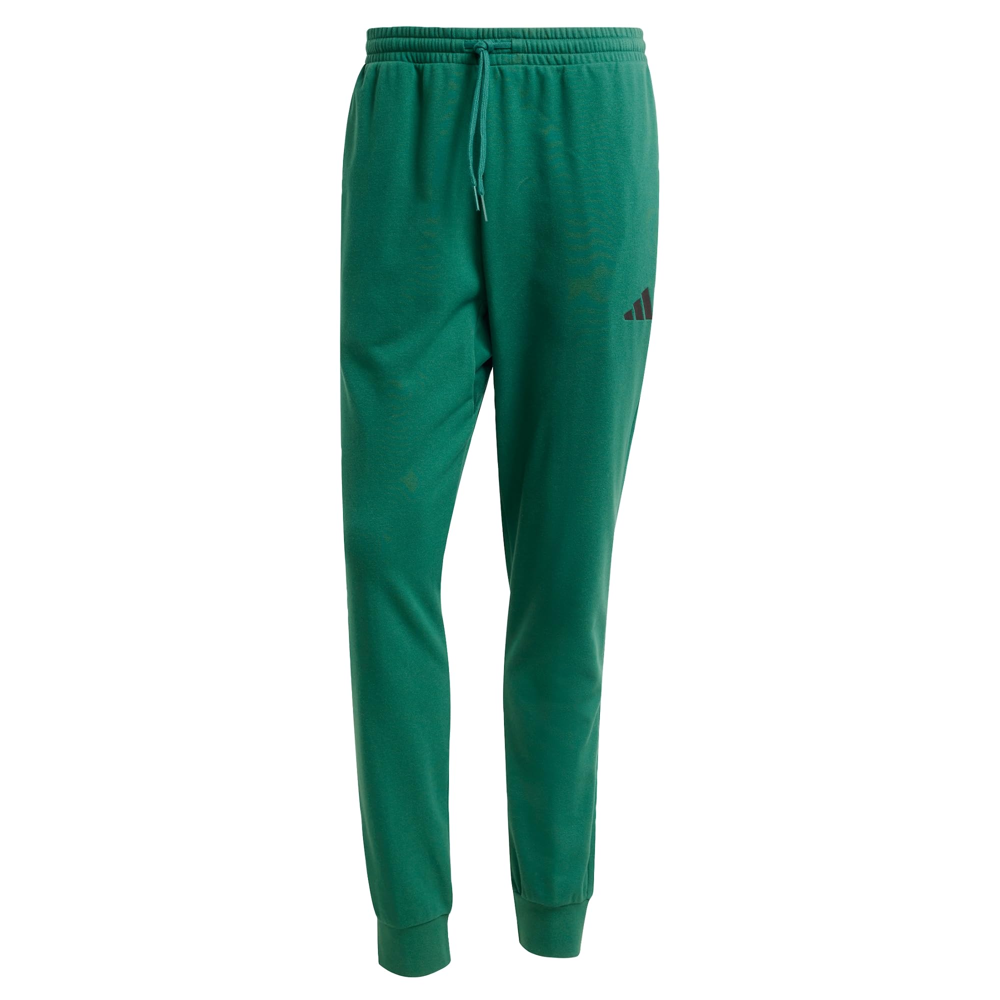 adidas Men's Essentials FEELCOZY French Terry Pant, Collegiate Green/Black, L