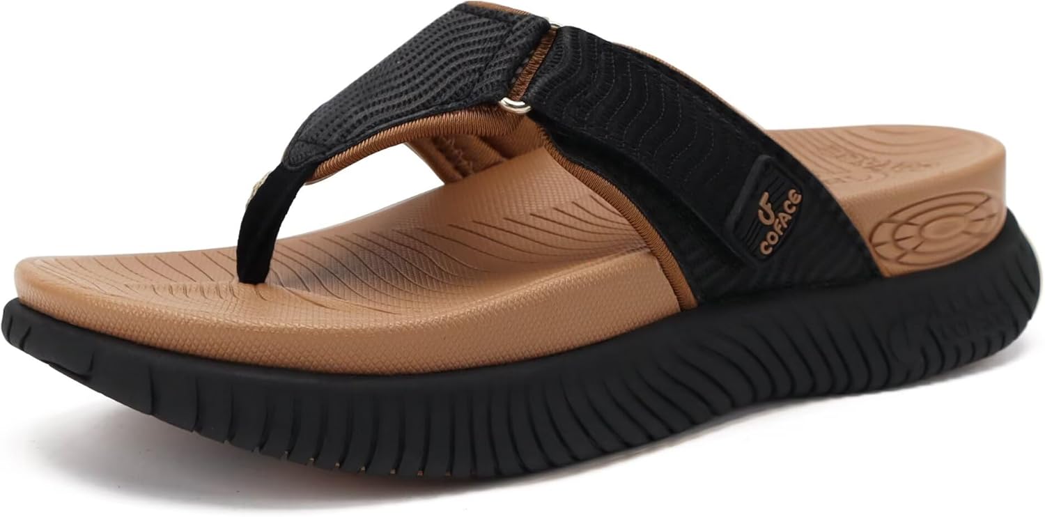 COFACE Womens Flip Flops - Comfortable Beach Sandals