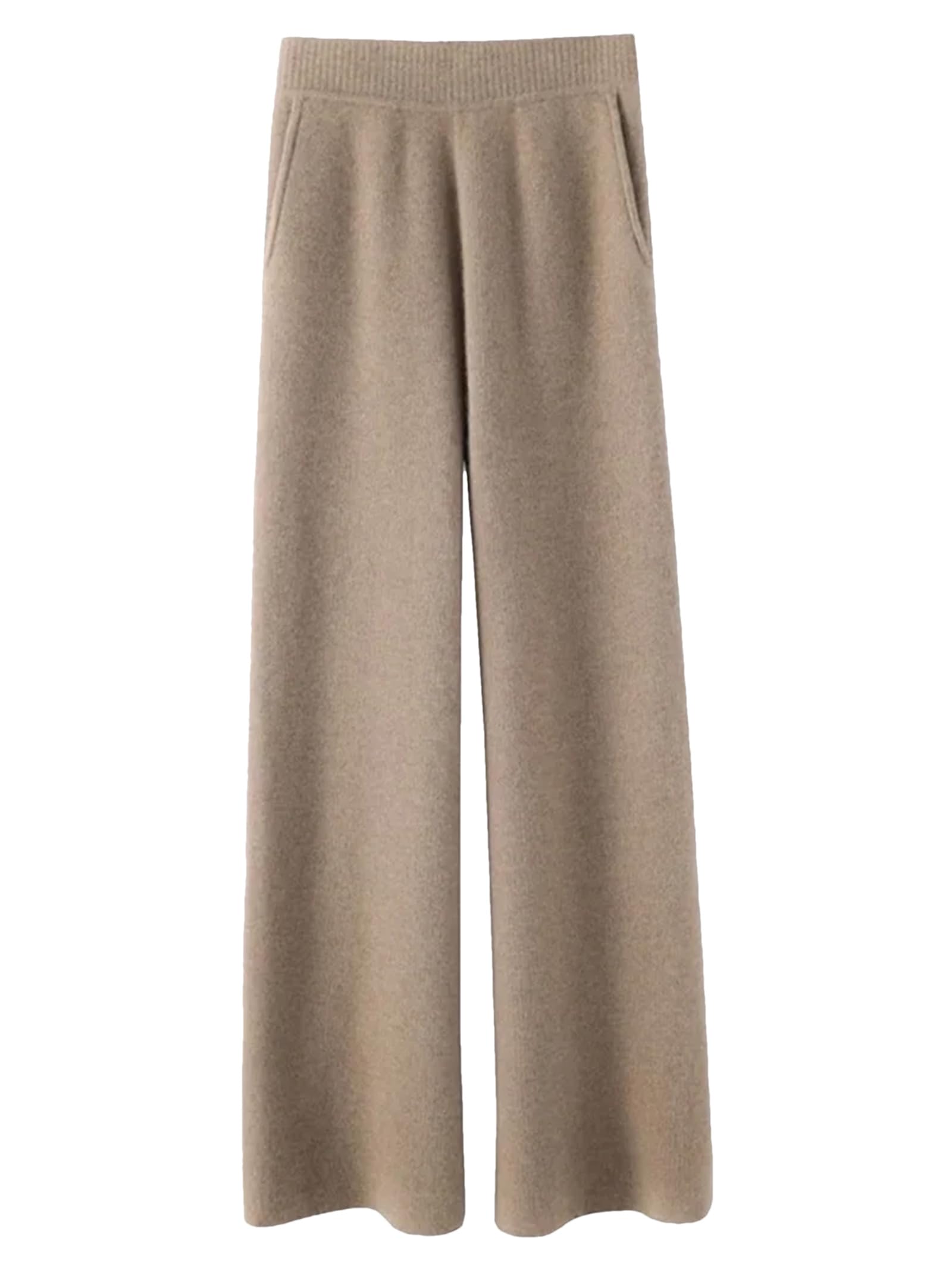 Pantaloni da donna lavorati a maglia Autunno Inverno Moda Vita Alta Lana Gamba Larga Pantaloni Dritti Casual Pantaloni
