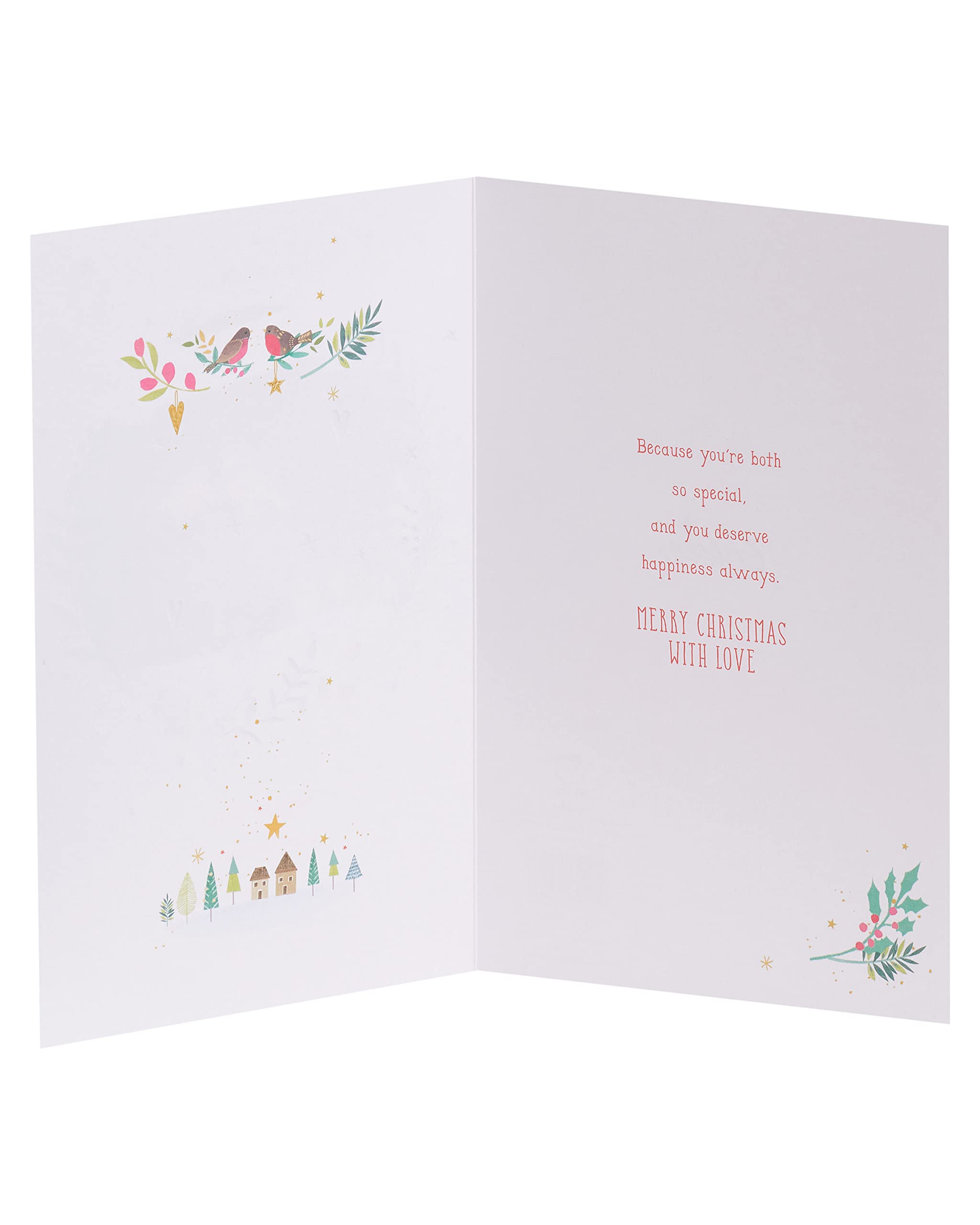 Daughter & ... Multi Caption Christmas Greeting Card with Stick On Captions 648031, Daughter & Multi Caption, 15cm x 23cm - Image 2
